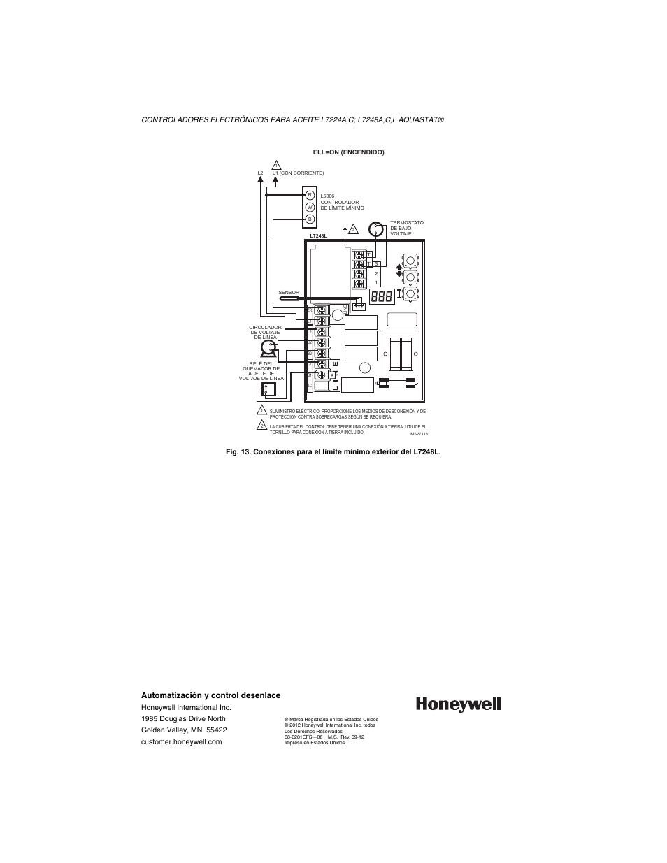 Automatización y control desenlace | Honeywell L7224A User Manual | Page 52 / 52