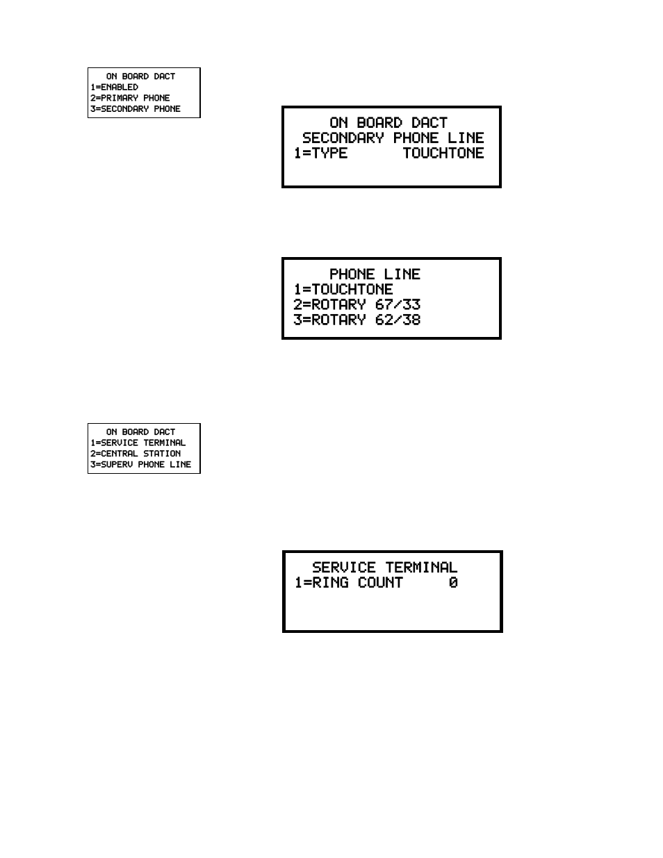 Service terminal 1=ring count 0 | Honeywell MS-9200UDLSE User Manual | Page 132 / 228