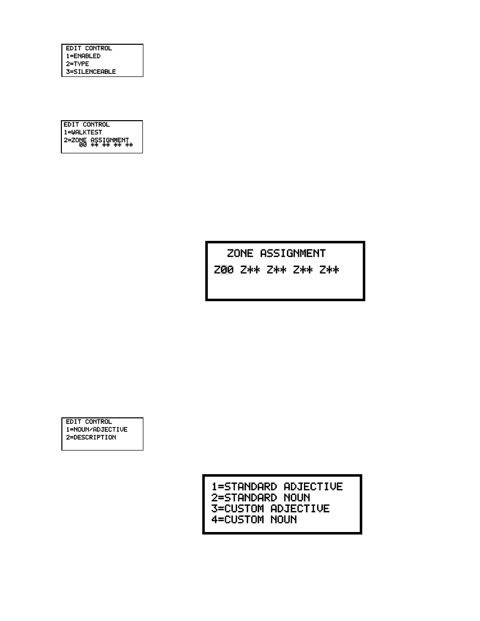 Zone assignment z00 z** z** z** z | Honeywell MS-9200UDLSE User Manual | Page 88 / 228