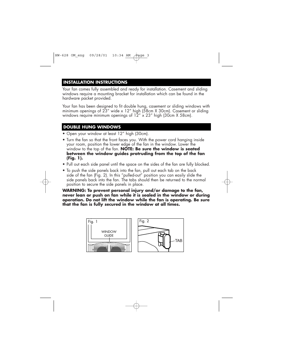 Honeywell HW-628 User Manual | Page 4 / 24