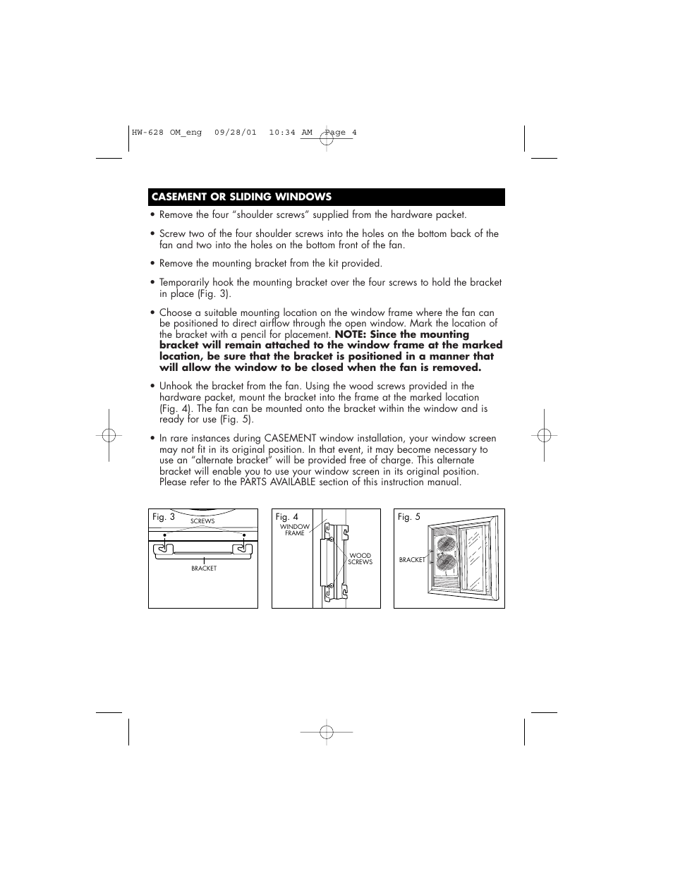 Honeywell HW-628 User Manual | Page 5 / 24