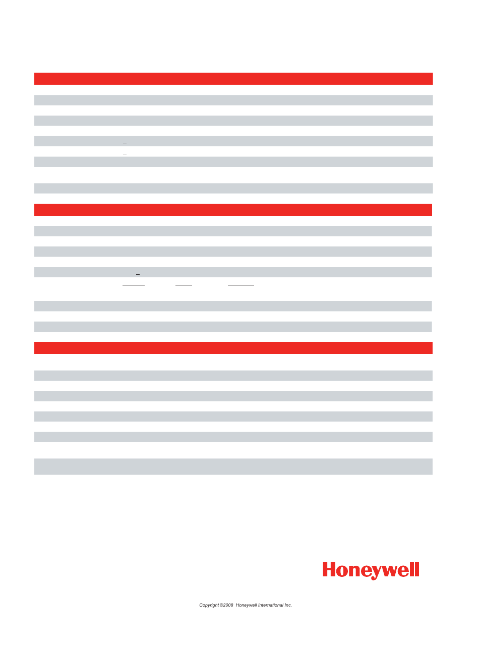 3900 specifi cations, Performance, Mechanical/electrical | Environmental | Honeywell 3900 User Manual | Page 2 / 2