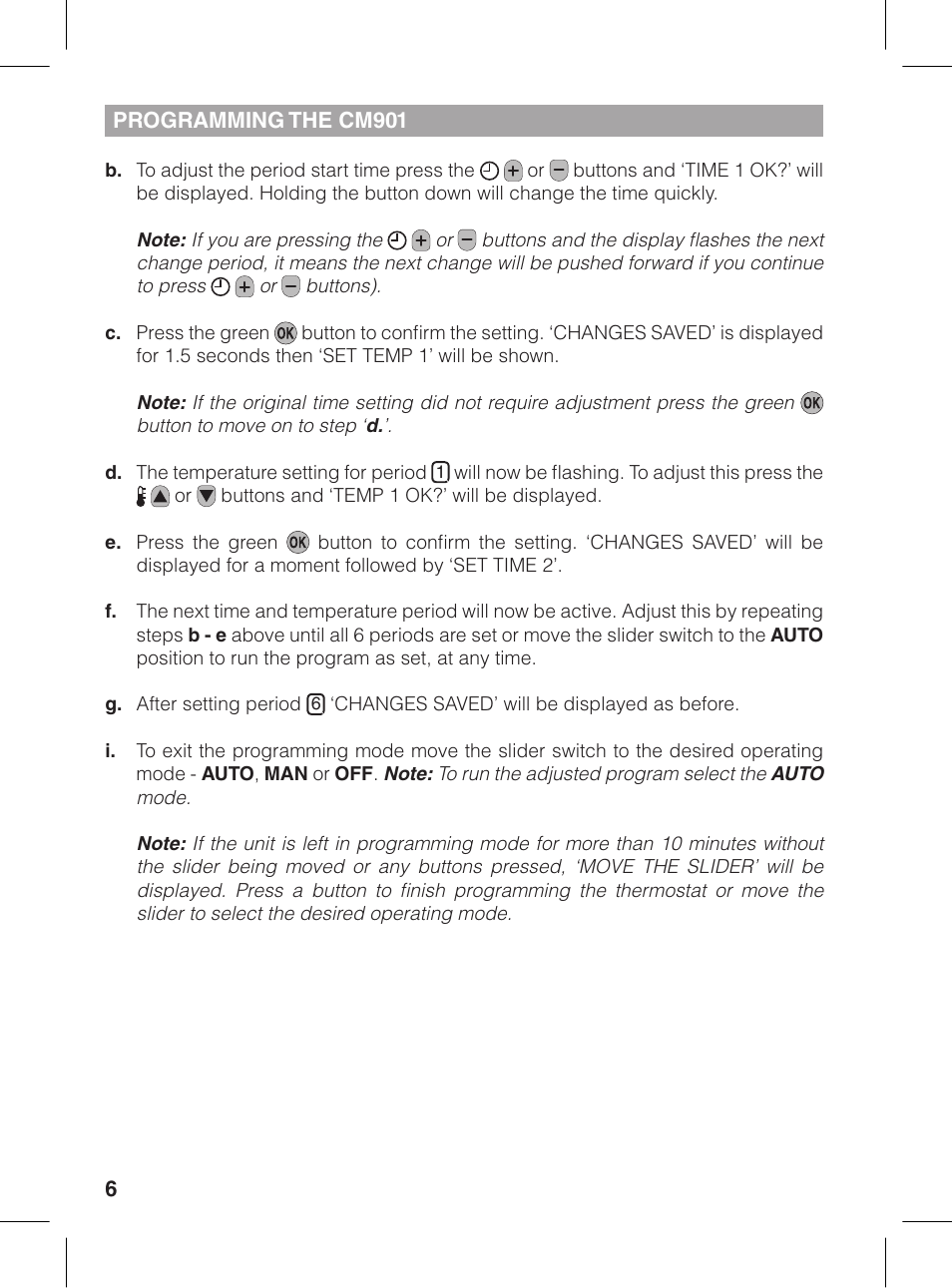 Honeywell CM901 User Manual | Page 6 / 18