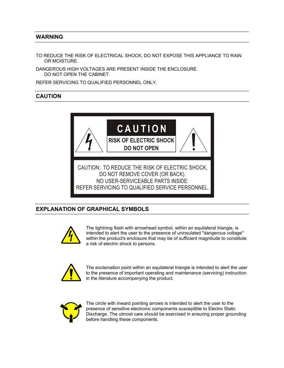 Risk of electric shock do not open | Honeywell FUSION User Manual | Page 12 / 168