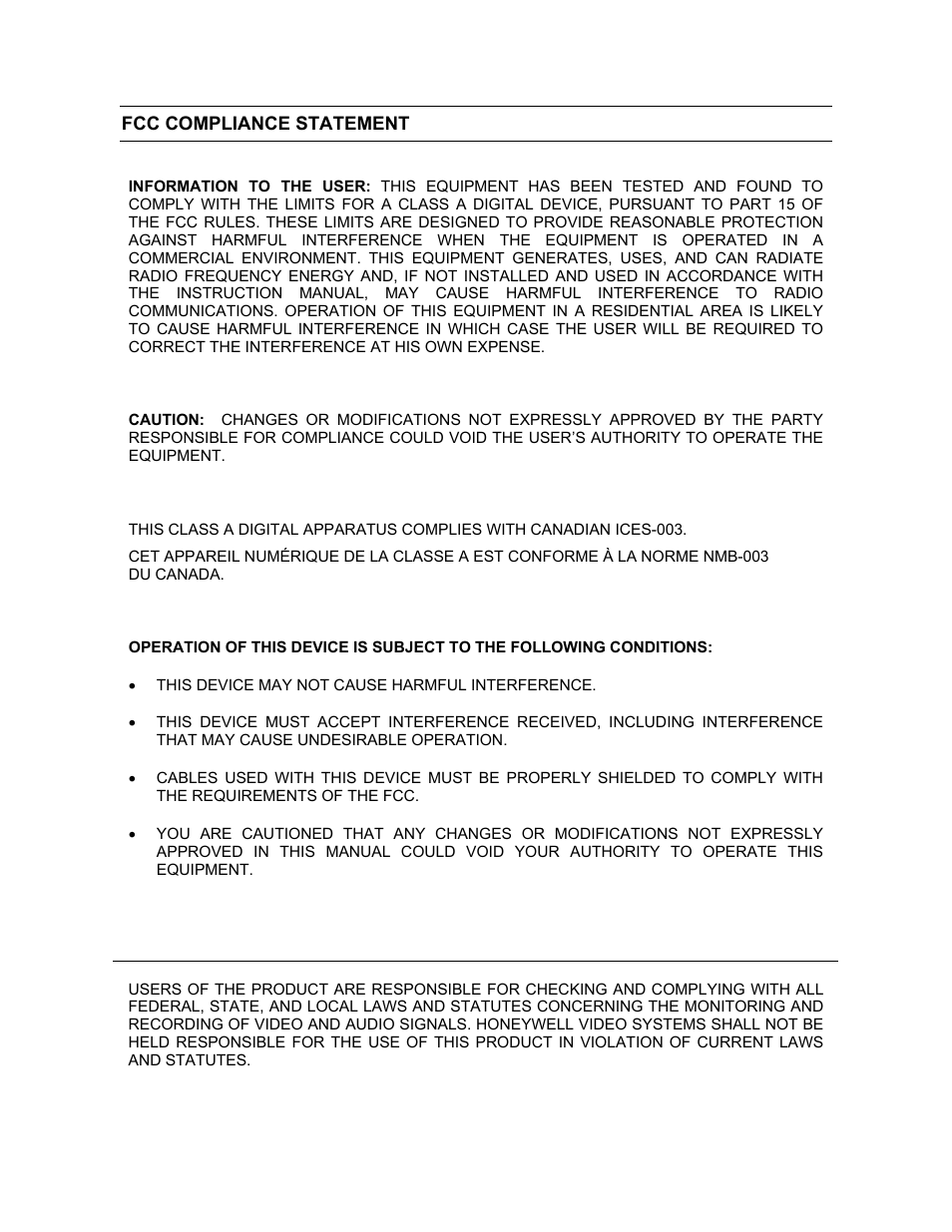 Honeywell FUSION User Manual | Page 3 / 168
