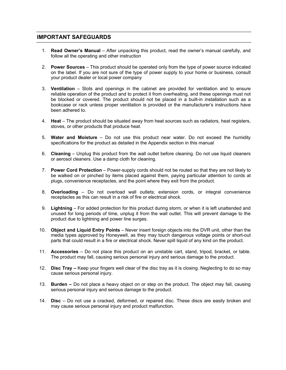 Honeywell FUSION User Manual | Page 9 / 168
