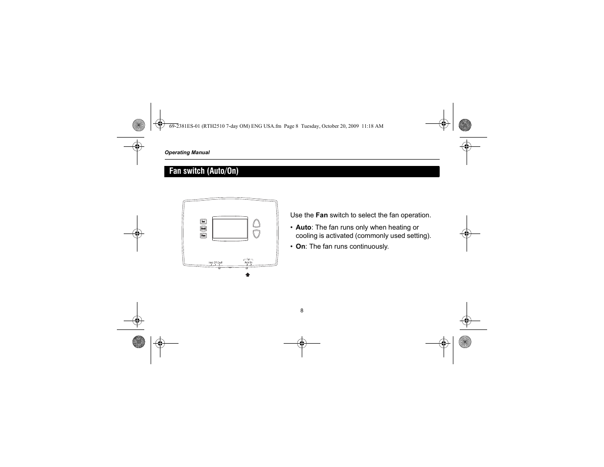 Honeywell RTH2510 User Manual | Page 10 / 44