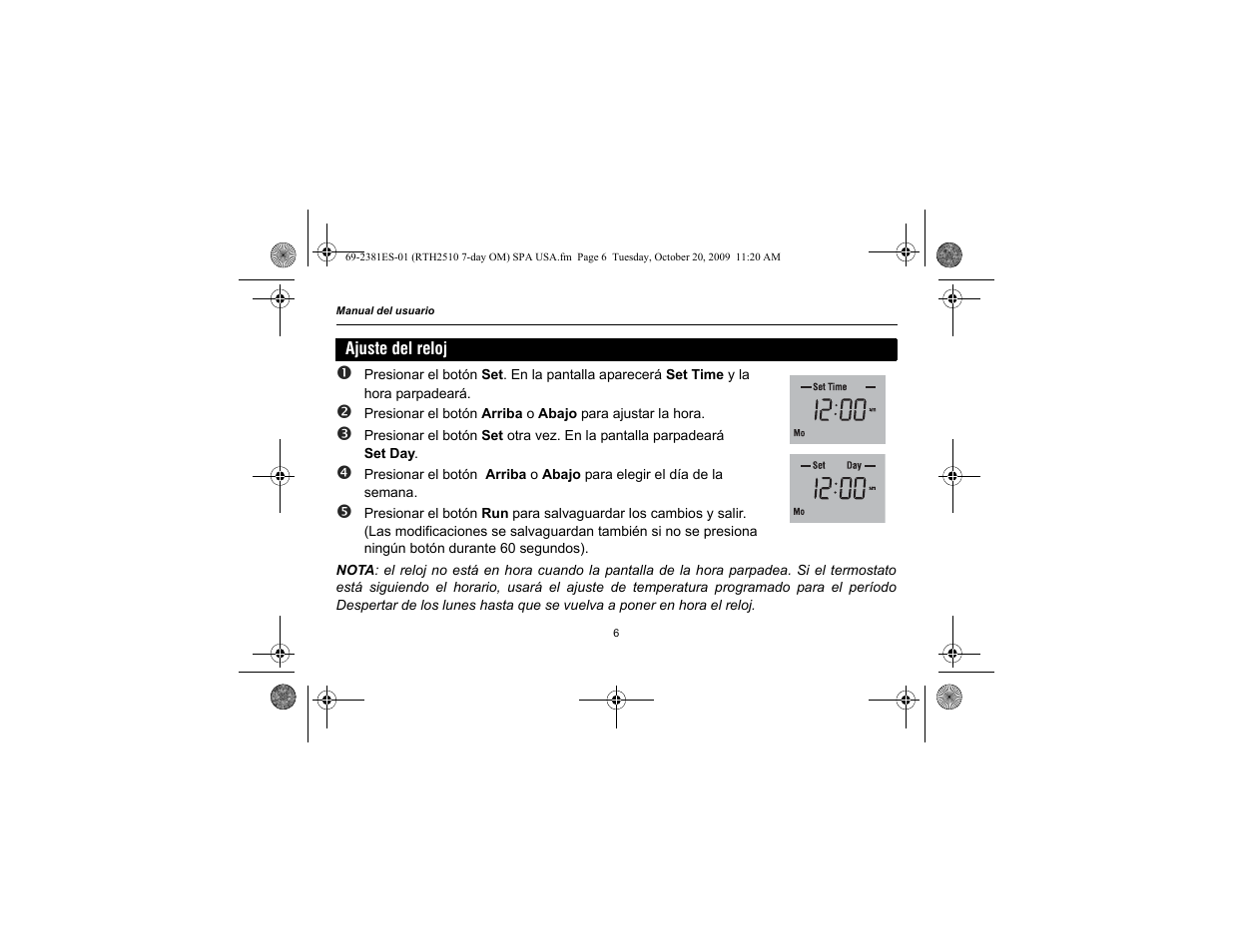 Honeywell RTH2510 User Manual | Page 30 / 44