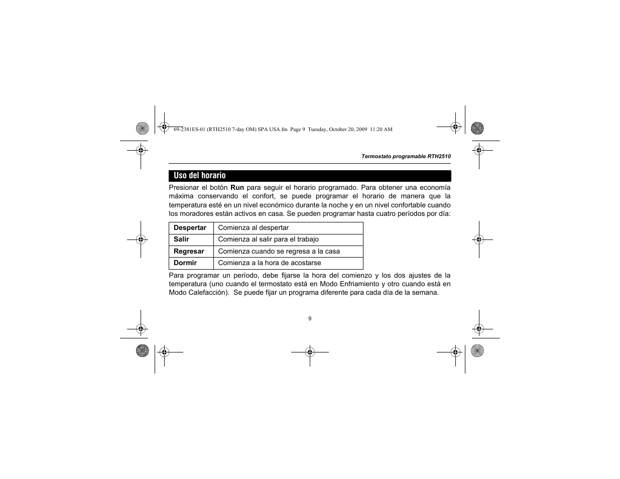 Honeywell RTH2510 User Manual | Page 33 / 44