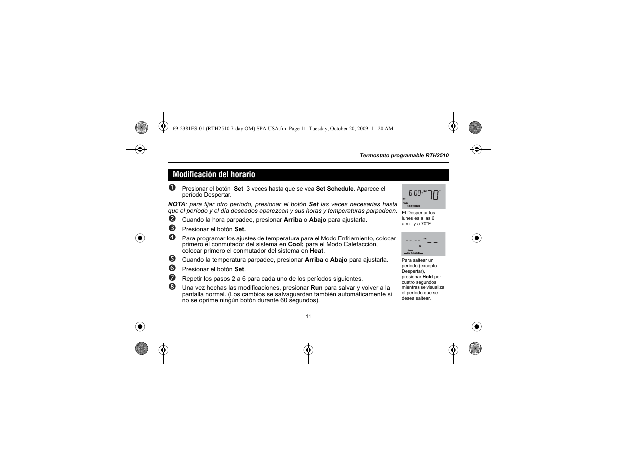 Honeywell RTH2510 User Manual | Page 35 / 44