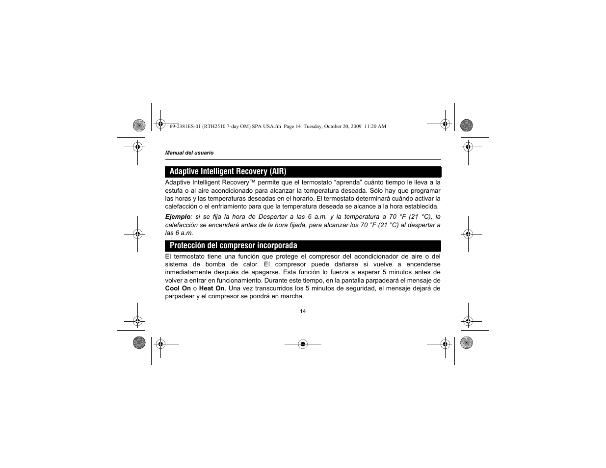 Honeywell RTH2510 User Manual | Page 38 / 44