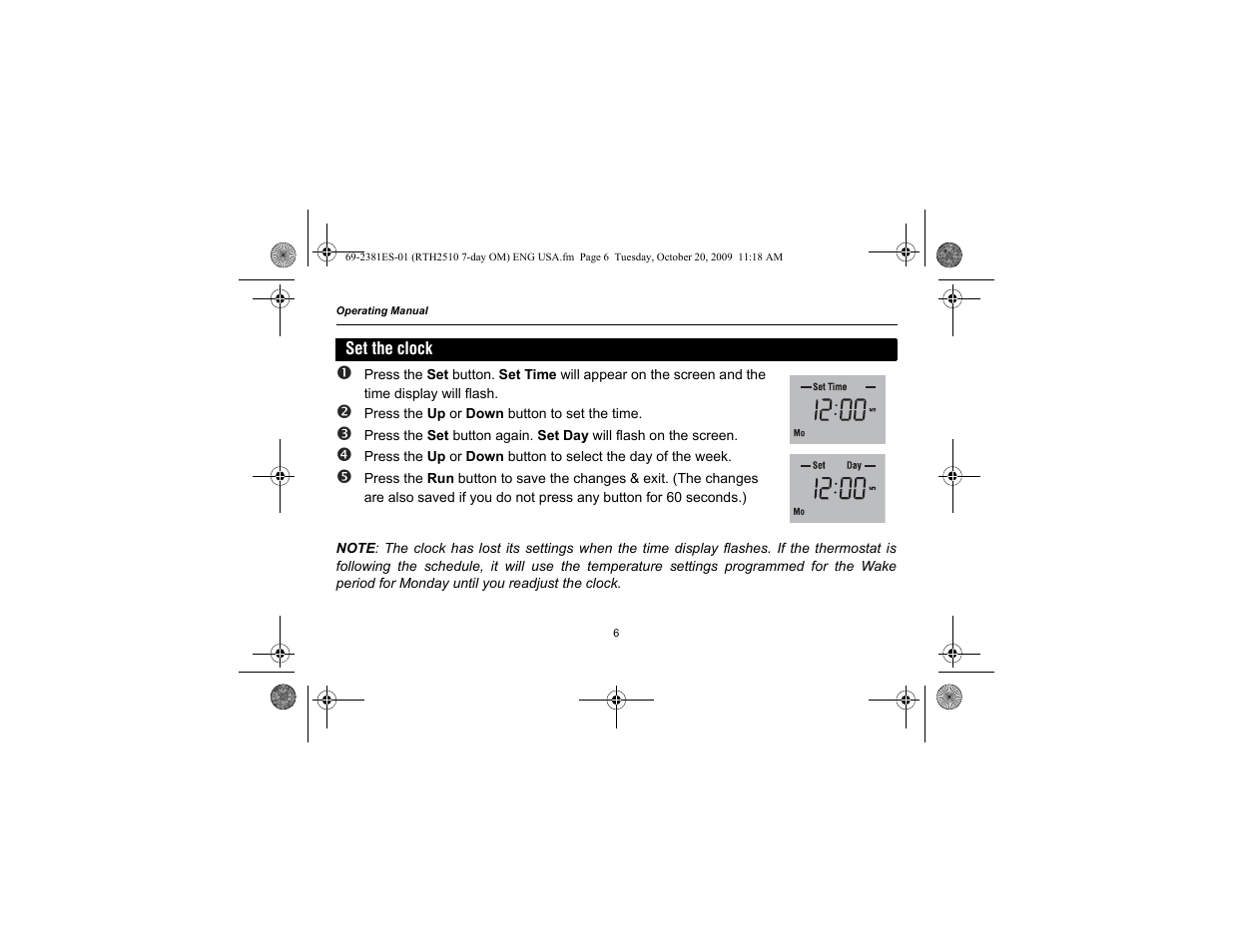 Honeywell RTH2510 User Manual | Page 8 / 44