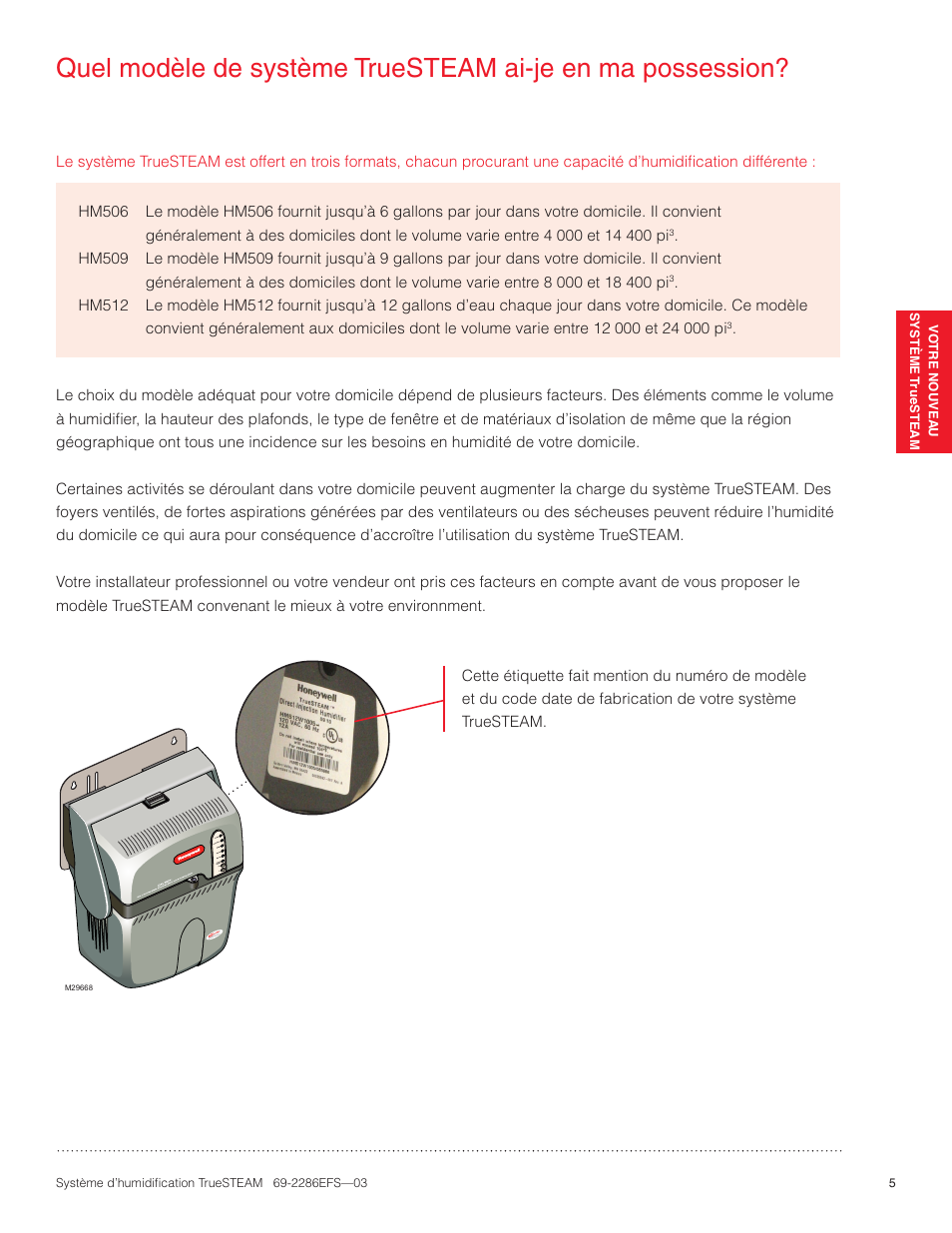 Honeywell TRUESTEAM 69-2286EFS-03 User Manual | Page 33 / 80