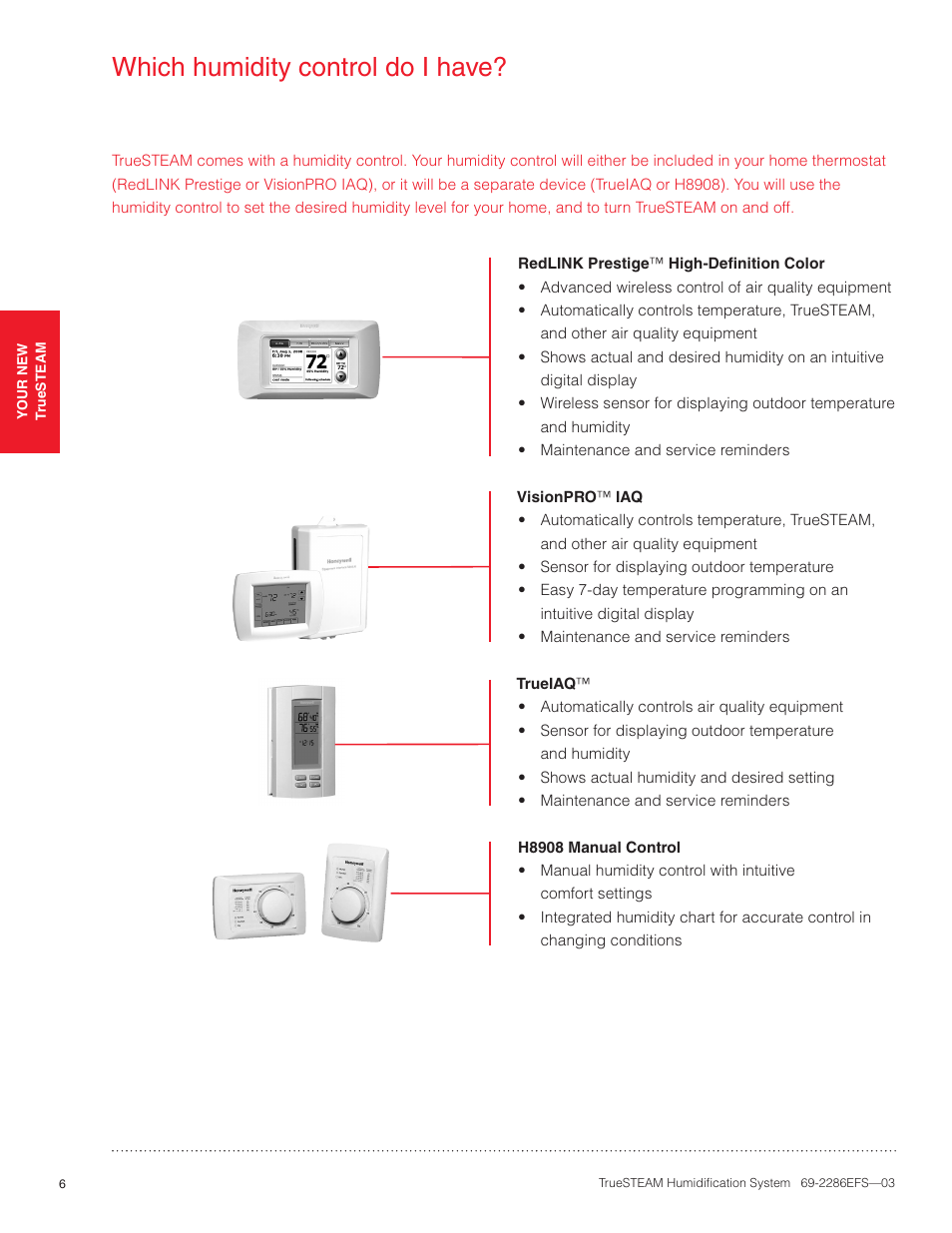 Which humidity control do i have | Honeywell TRUESTEAM 69-2286EFS-03 User Manual | Page 8 / 80