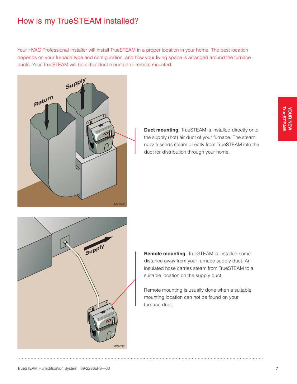 How is my truesteam installed | Honeywell TRUESTEAM 69-2286EFS-03 User Manual | Page 9 / 80