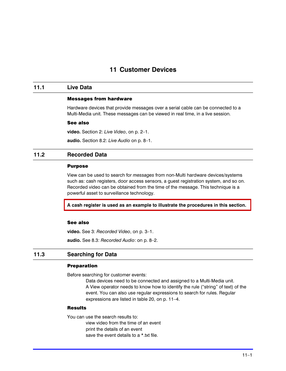 11 customer devices | Honeywell RAPID EYE K5404V9 User Manual | Page 109 / 144