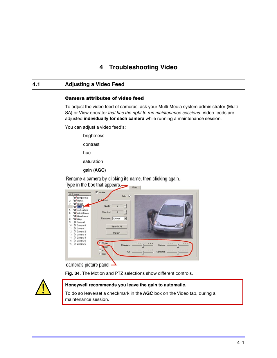 4 troubleshooting video | Honeywell RAPID EYE K5404V9 User Manual | Page 45 / 144