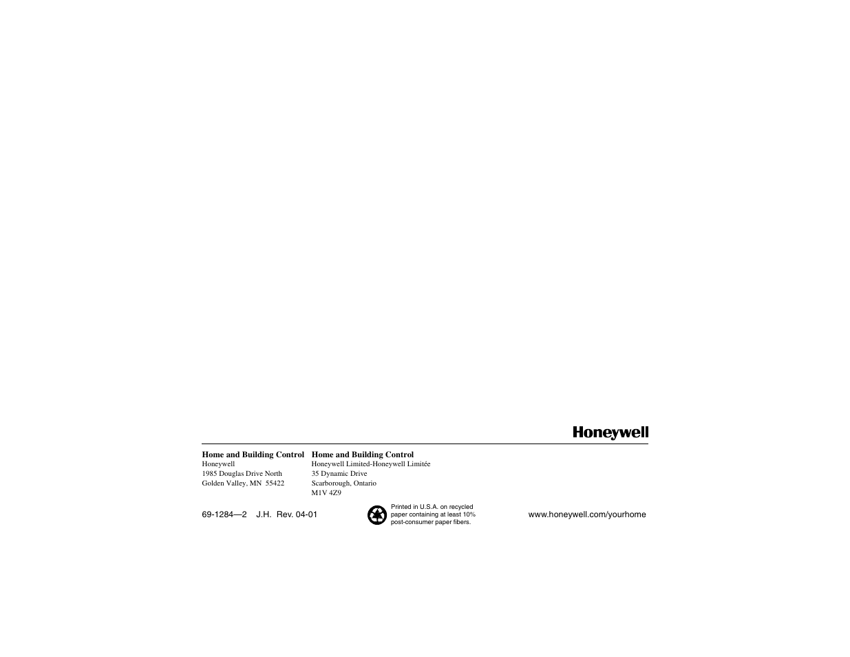 Honeywell CT3550 User Manual | Page 24 / 24