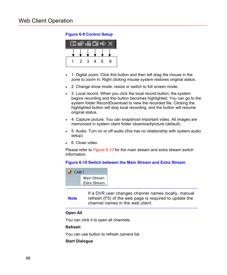 Figure 6-9 control setup, Figure 6-9, Web client operation | Honeywell HD-16DVR-C User Manual | Page 114 / 169
