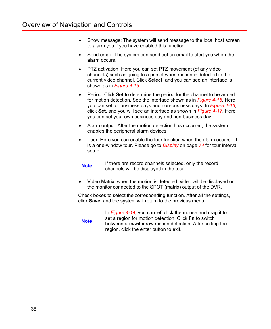 Overview of navigation and controls | Honeywell HD-16DVR-C User Manual | Page 54 / 169