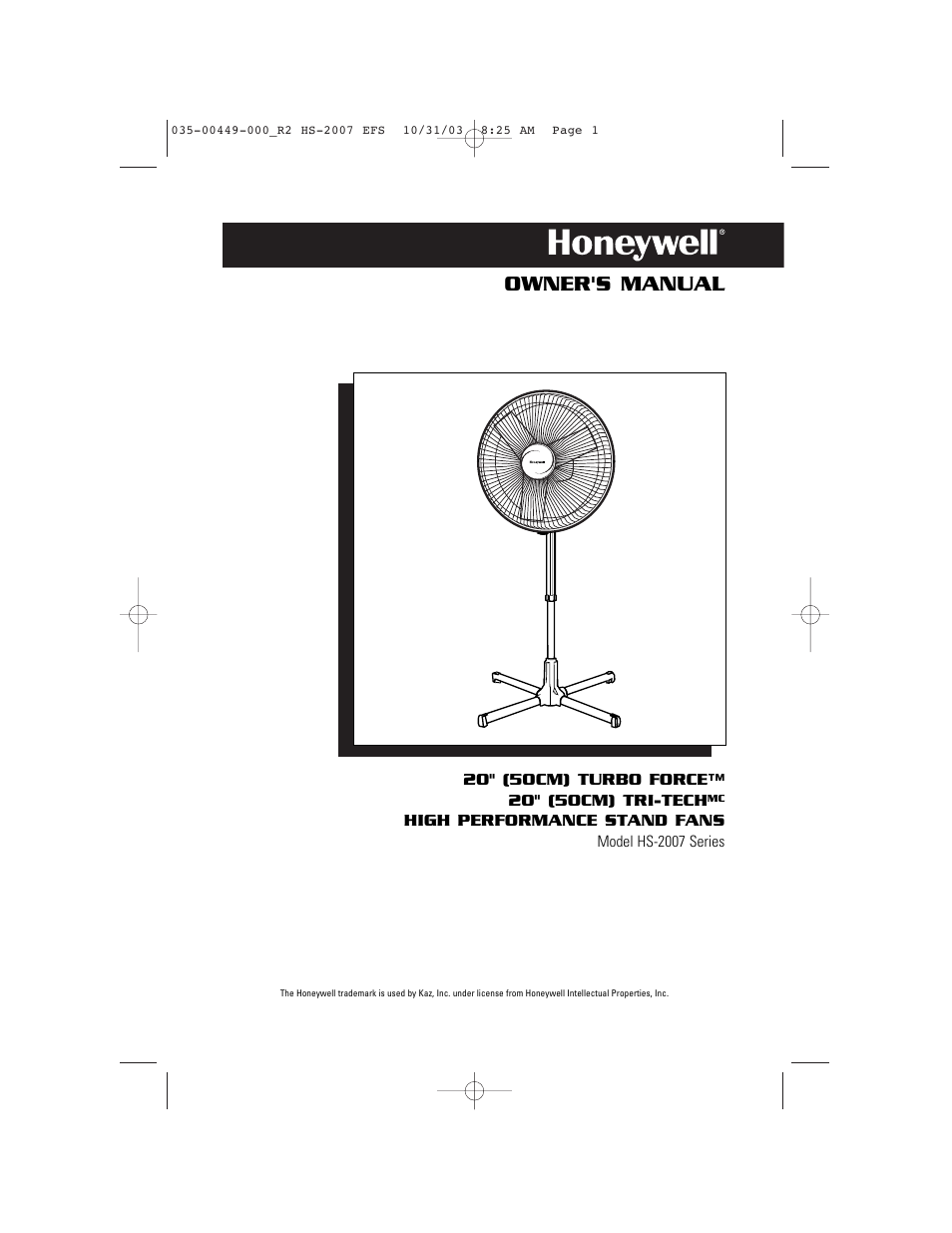 Honeywell HS-2007 Series User Manual | 21 pages