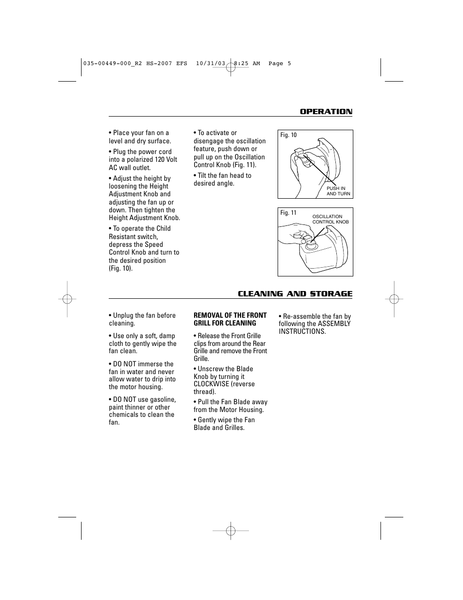 Honeywell HS-2007 Series User Manual | Page 5 / 21