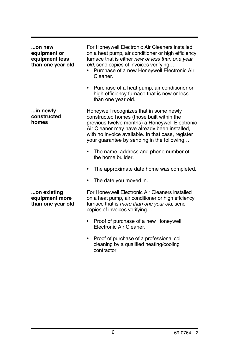 Honeywell F58F User Manual | Page 23 / 28