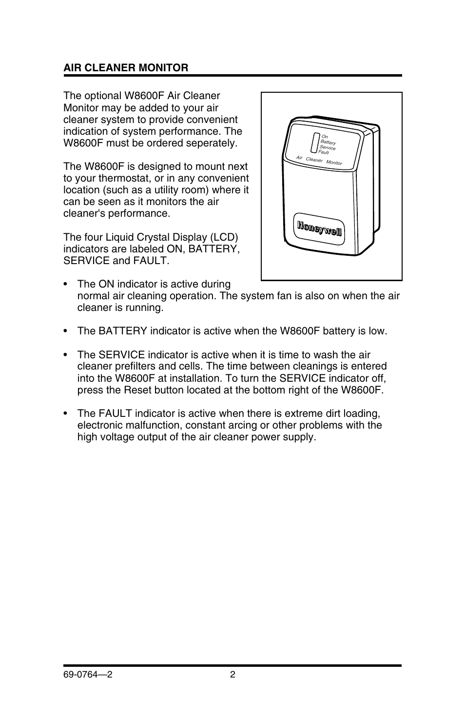 Honeywell F58F User Manual | Page 4 / 28