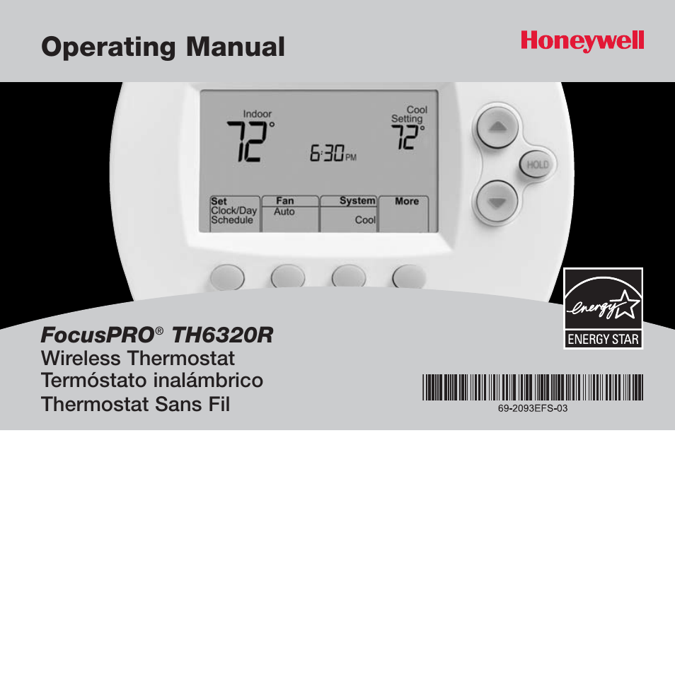 Honeywell FOCUSPRO TH6320R User Manual | 64 pages