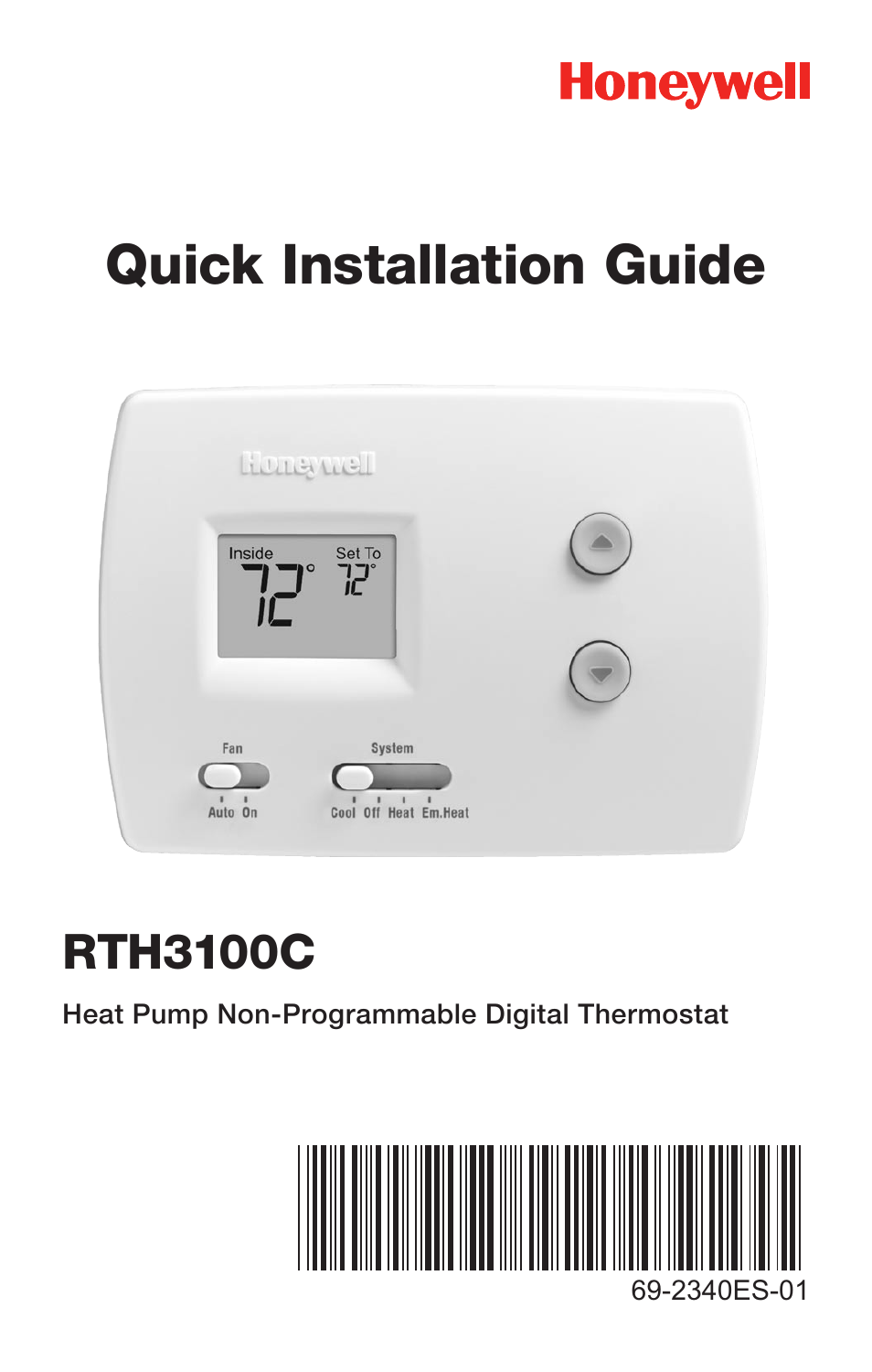 Honeywell RTH 3100C User Manual | 48 pages