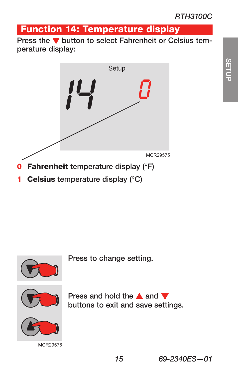 Honeywell RTH 3100C User Manual | Page 17 / 48
