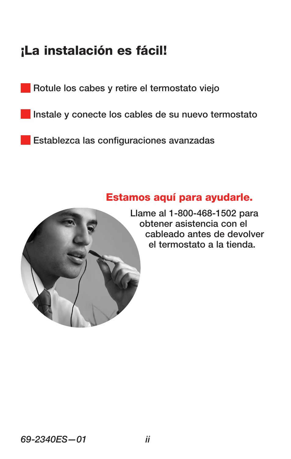 La instalación es fácil | Honeywell RTH 3100C User Manual | Page 26 / 48