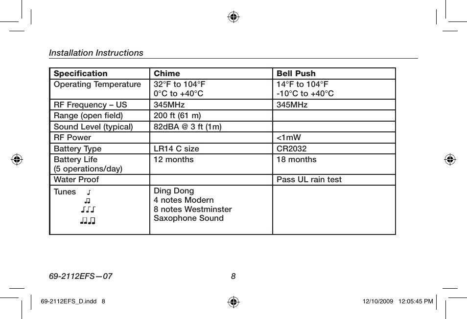 Honeywell RCWL210A User Manual | Page 10 / 44