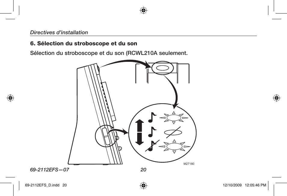 Honeywell RCWL210A User Manual | Page 22 / 44