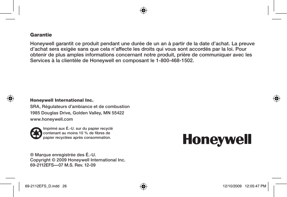 Honeywell RCWL210A User Manual | Page 28 / 44