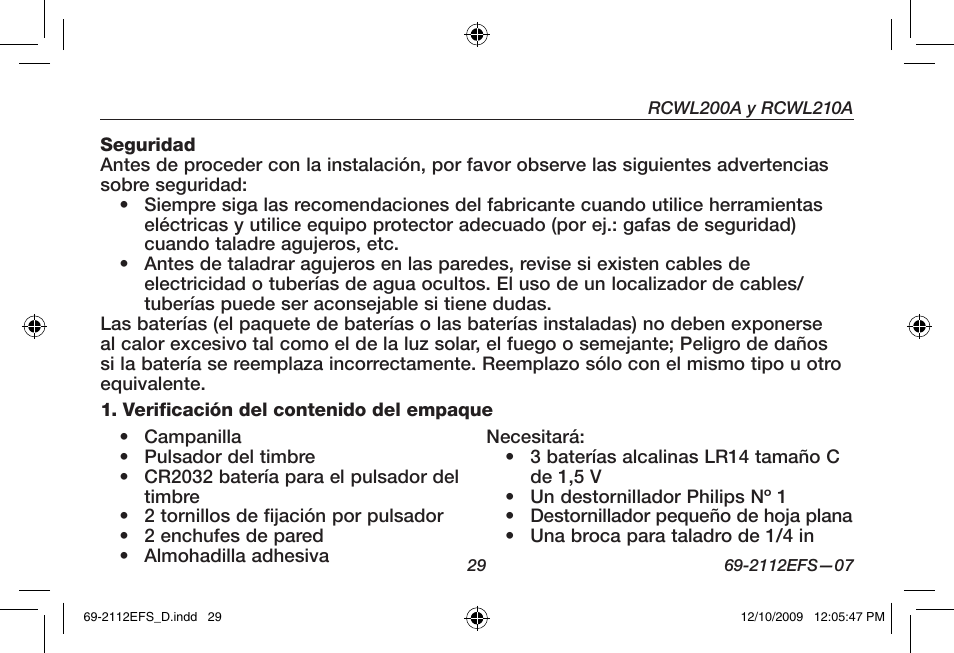 Honeywell RCWL210A User Manual | Page 31 / 44