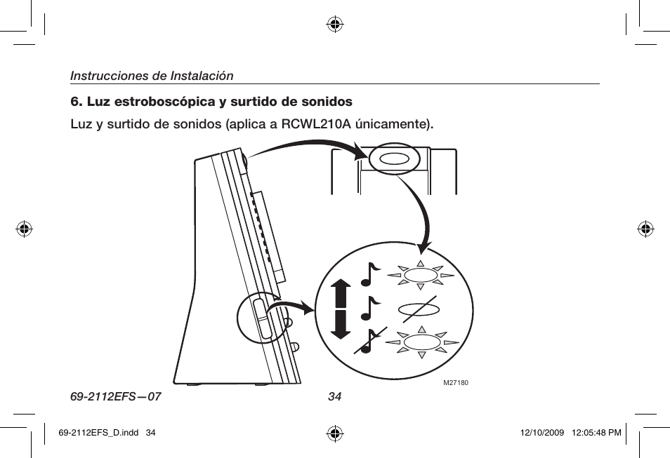 Honeywell RCWL210A User Manual | Page 36 / 44