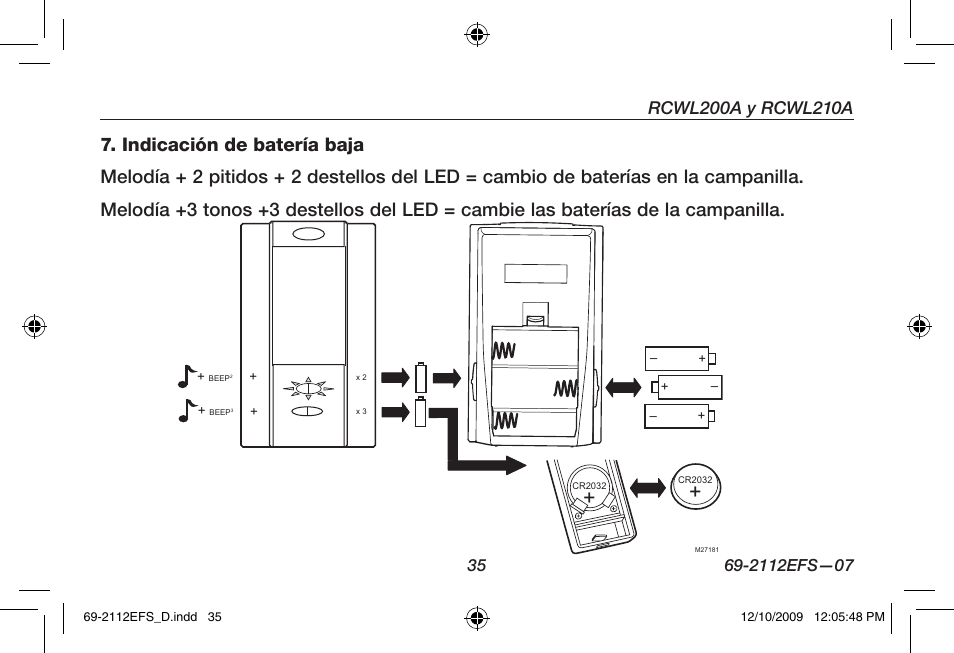 Honeywell RCWL210A User Manual | Page 37 / 44