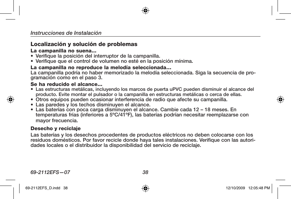 Honeywell RCWL210A User Manual | Page 40 / 44