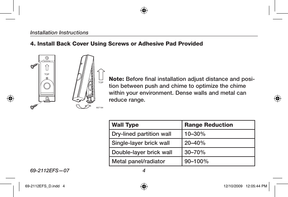 Honeywell RCWL210A User Manual | Page 6 / 44
