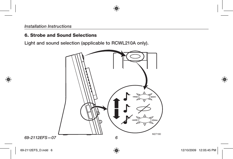 Honeywell RCWL210A User Manual | Page 8 / 44