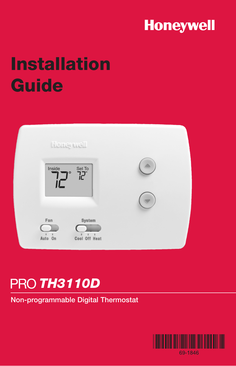 Honeywell PRO TH2110D User Manual | 16 pages