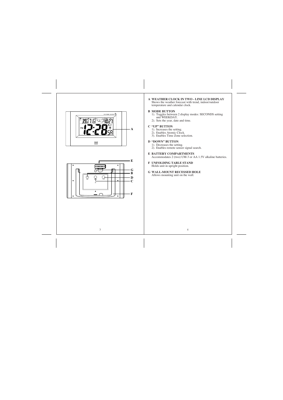 Honeywell RCW33W User Manual | Page 3 / 9