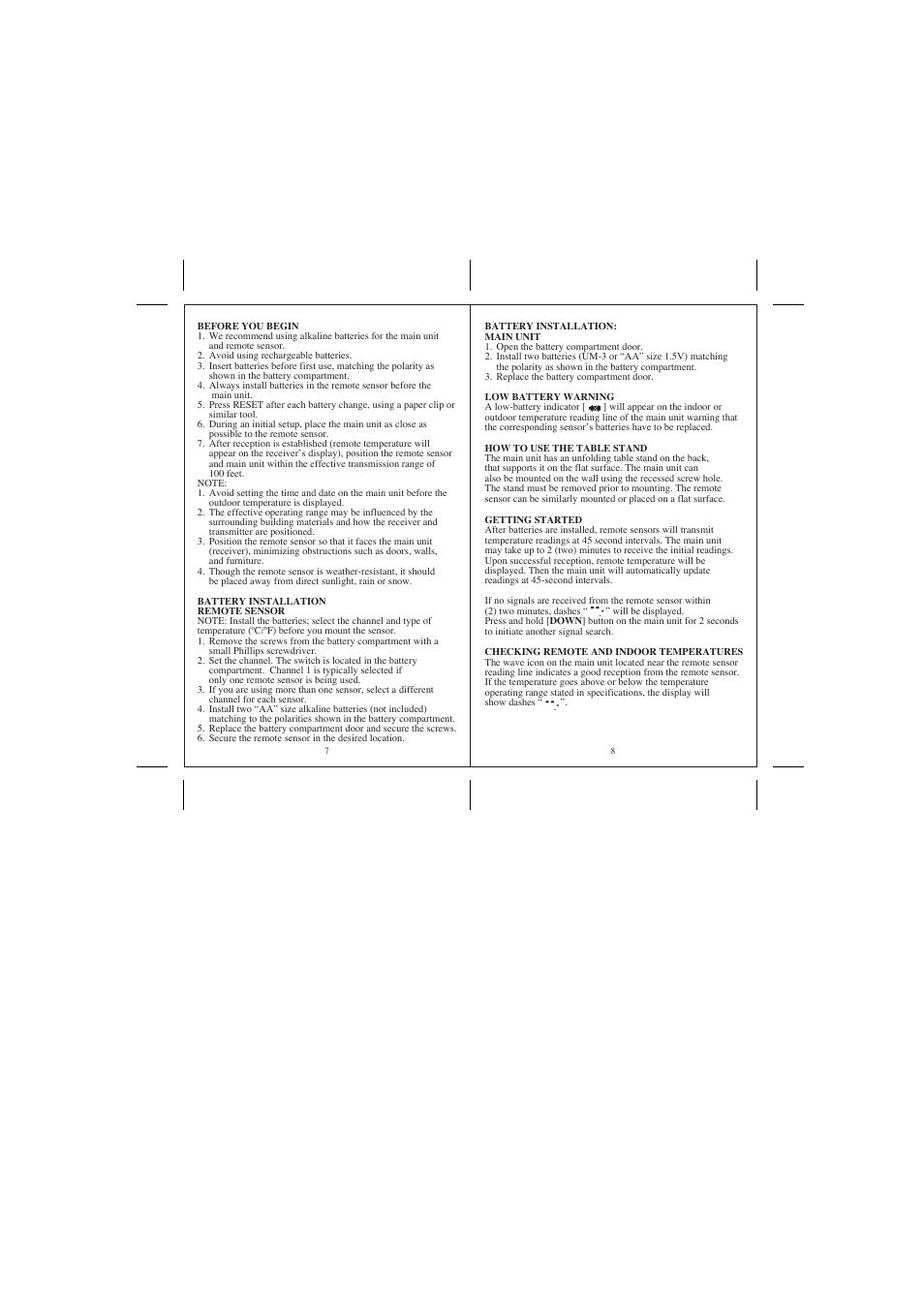 Honeywell RCW33W User Manual | Page 5 / 9