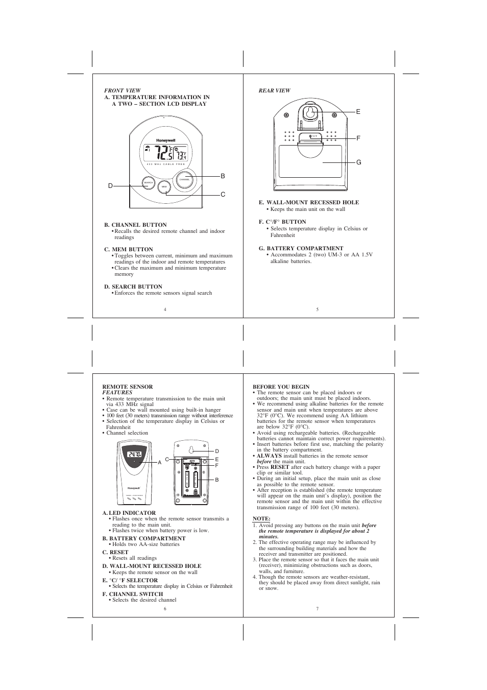 Honeywell TS03C User Manual | Page 2 / 4