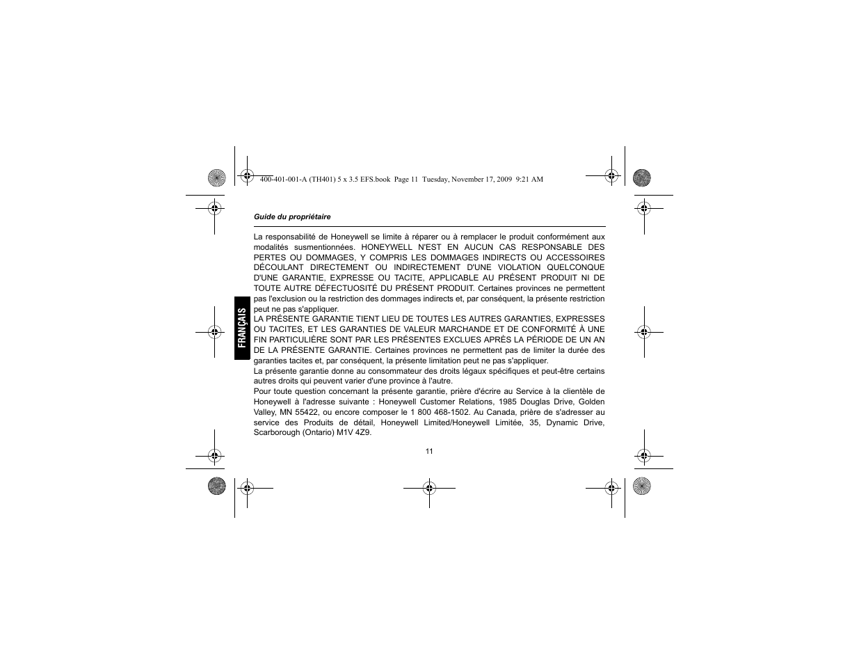 Honeywell 72838 User Manual | Page 26 / 40