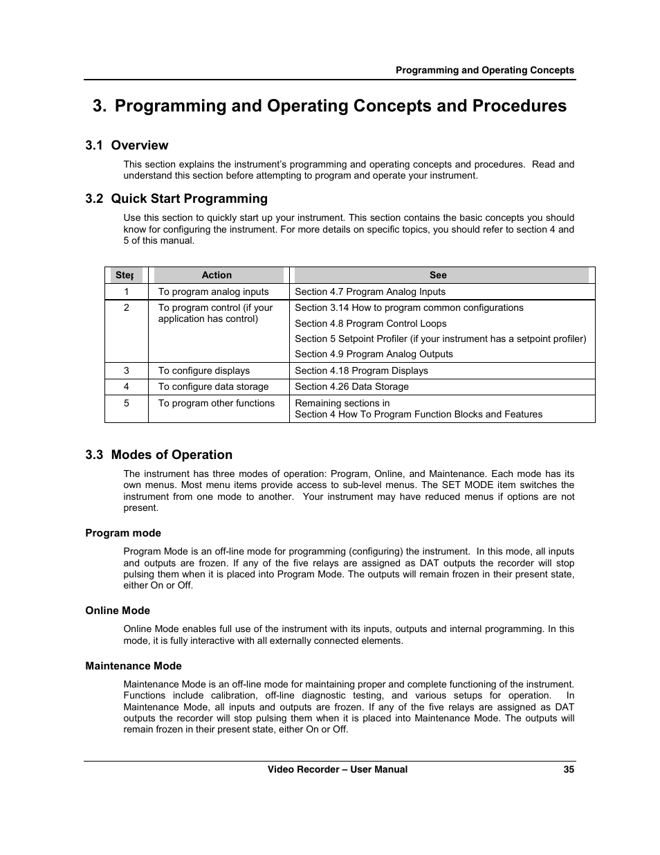 Programming and operating concepts and procedures | Honeywell VRX180 User Manual | Page 49 / 294