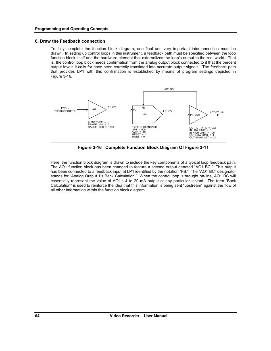 Draw the feedback connection | Honeywell VRX180 User Manual | Page 78 / 294