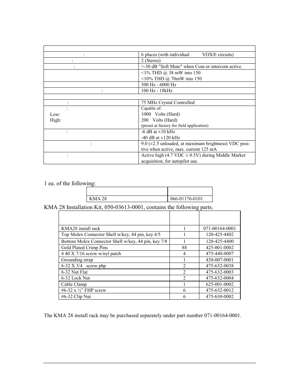 Equipment supplied -4 | Honeywell KMA28 User Manual | Page 7 / 35