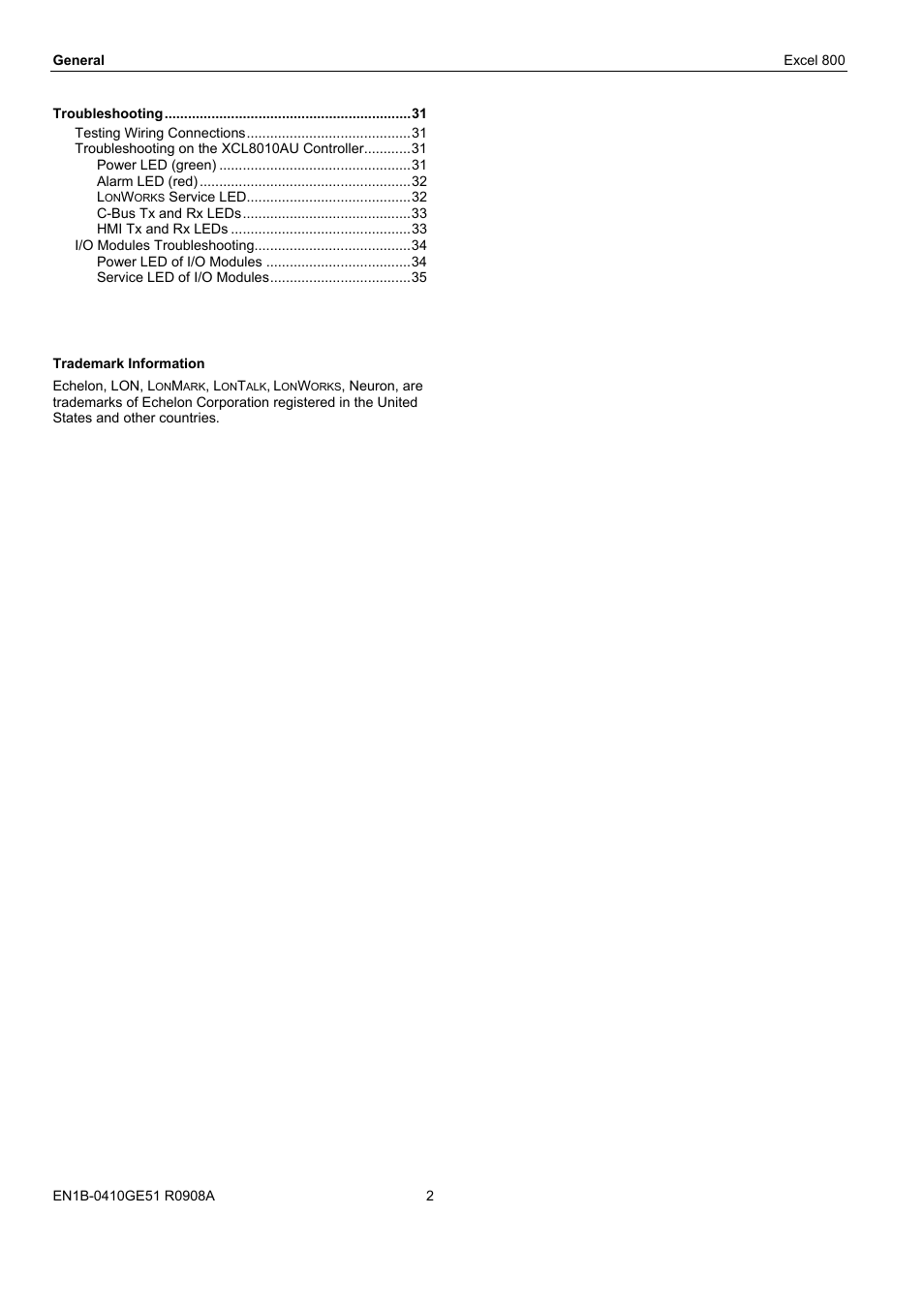 Honeywell XL 800 SERIES User Manual | Page 2 / 36